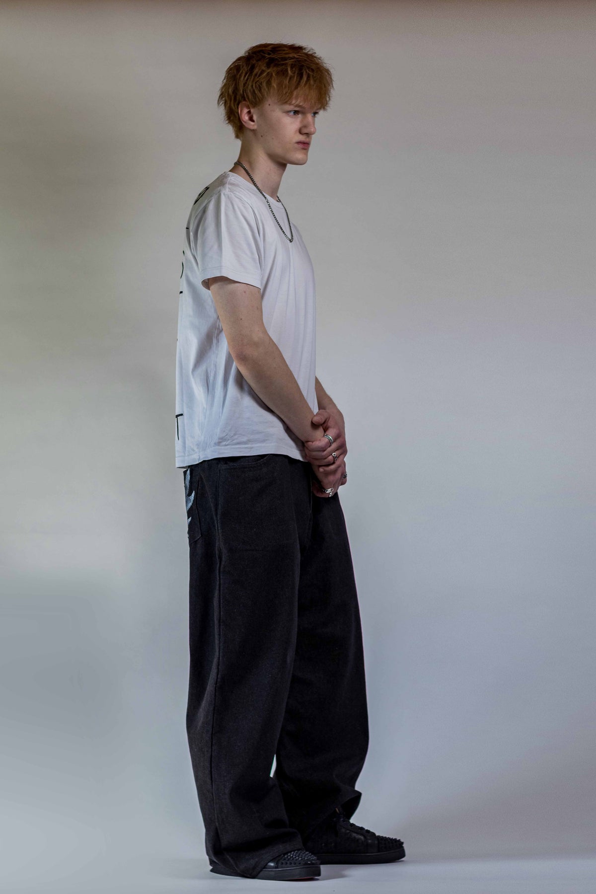 SHADOW WING JEANS BAGGY BLACK