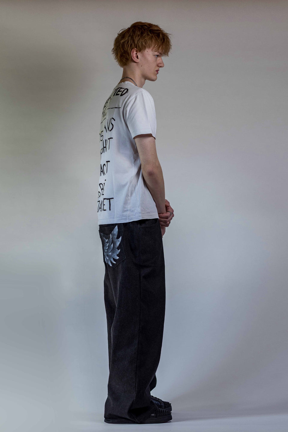 SHADOW WING JEANS BAGGY BLACK