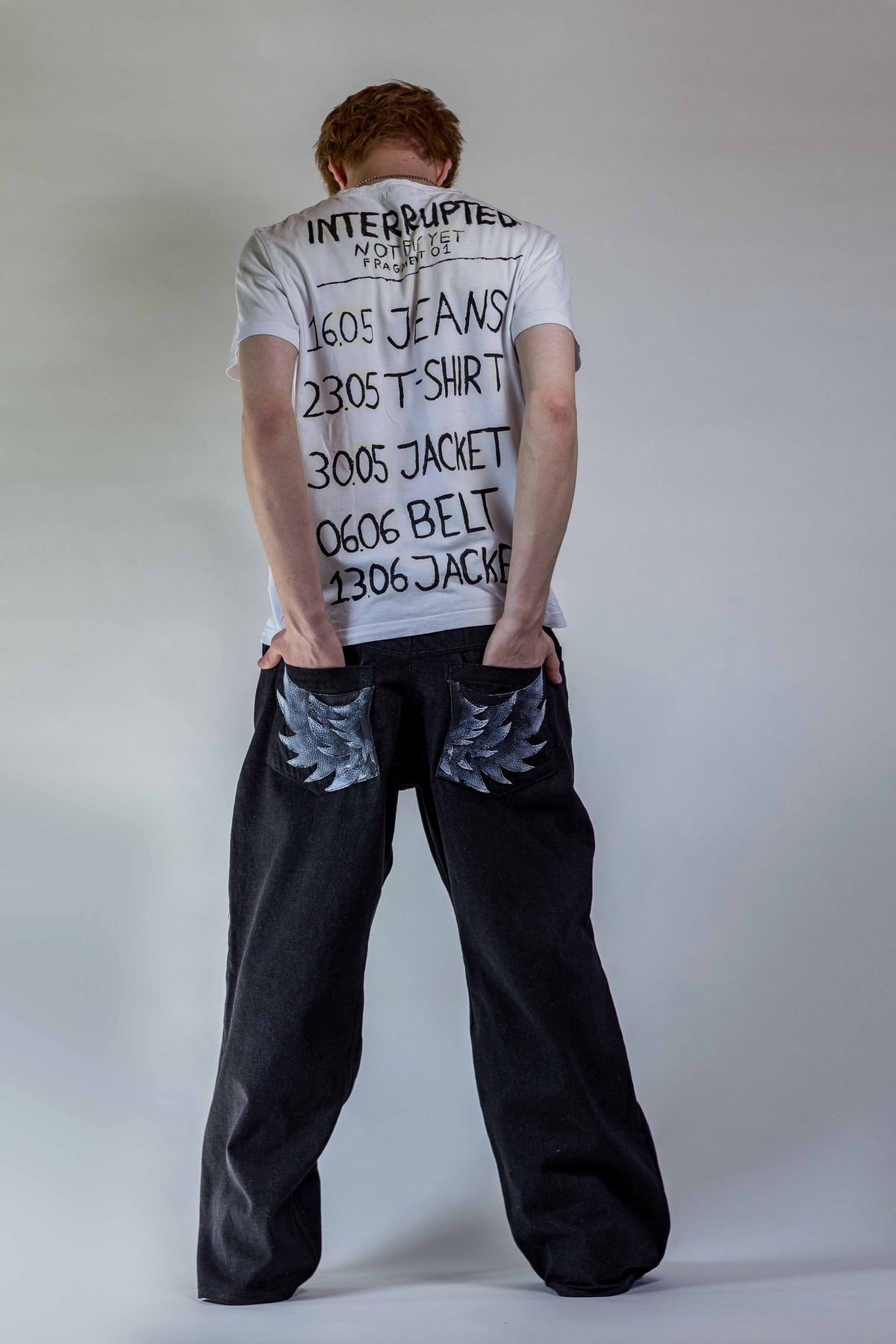 SHADOW WING JEANS BAGGY BLACK