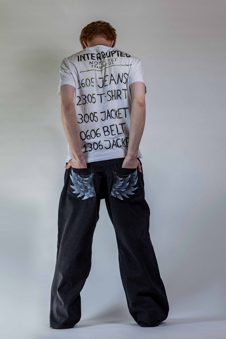 SHADOW WING JEANS BAGGY BLACK
