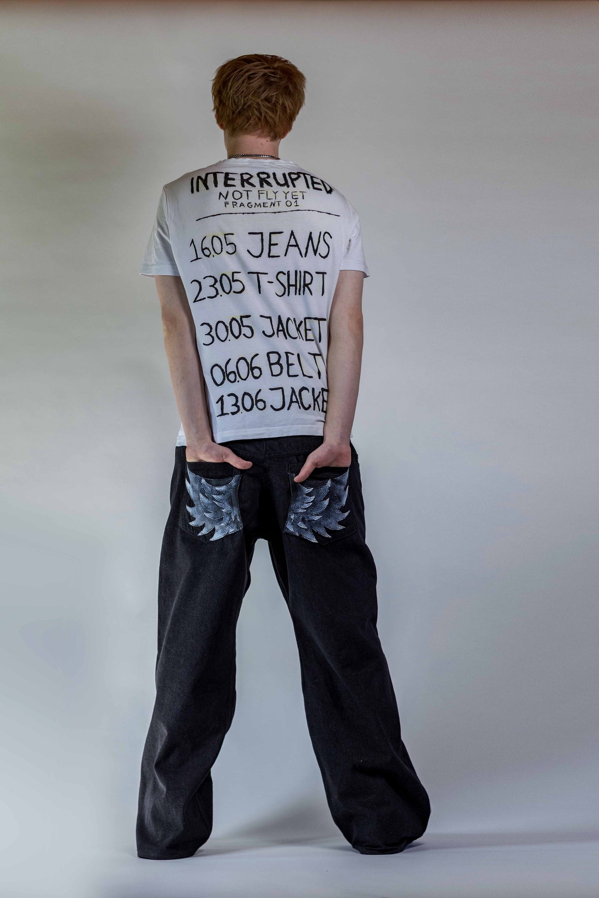 SHADOW WING JEANS BAGGY BLACK