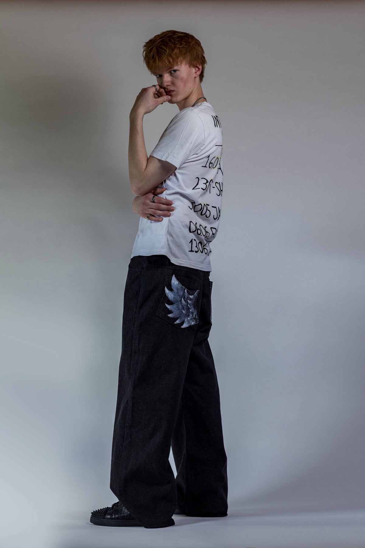 SHADOW WING JEANS BAGGY BLACK