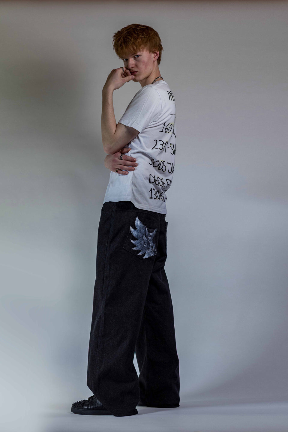 SHADOW WING JEANS BAGGY BLACK