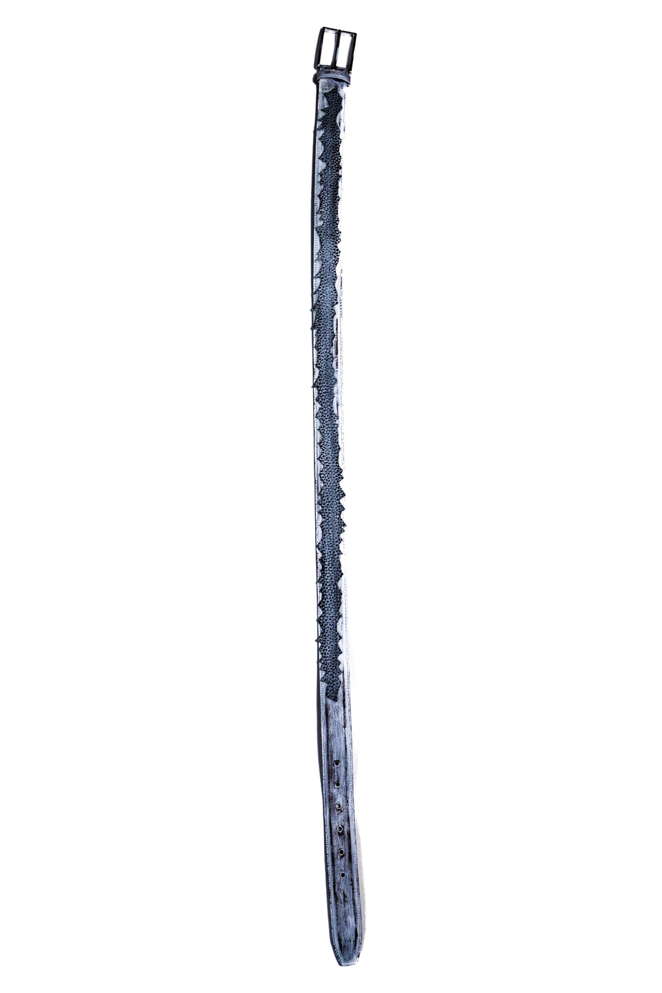 DISTRESSED SPINE BELT WHITE